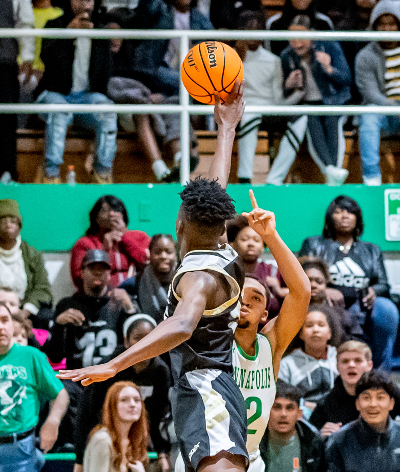 Friday night high school basketball action